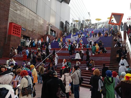 Kyoto station east big stairs.jpg