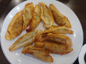 Fried dumplings in korean chinese restaurant.jpg