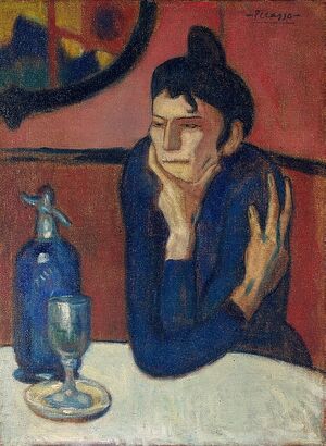Pablo Picasso, 1901-02, Femme au café (Absinthe Drinker).jpg