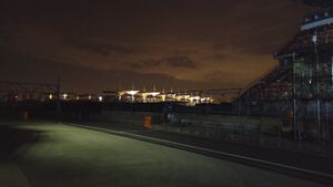 Shanghai international circuit night from pit lane.jpg